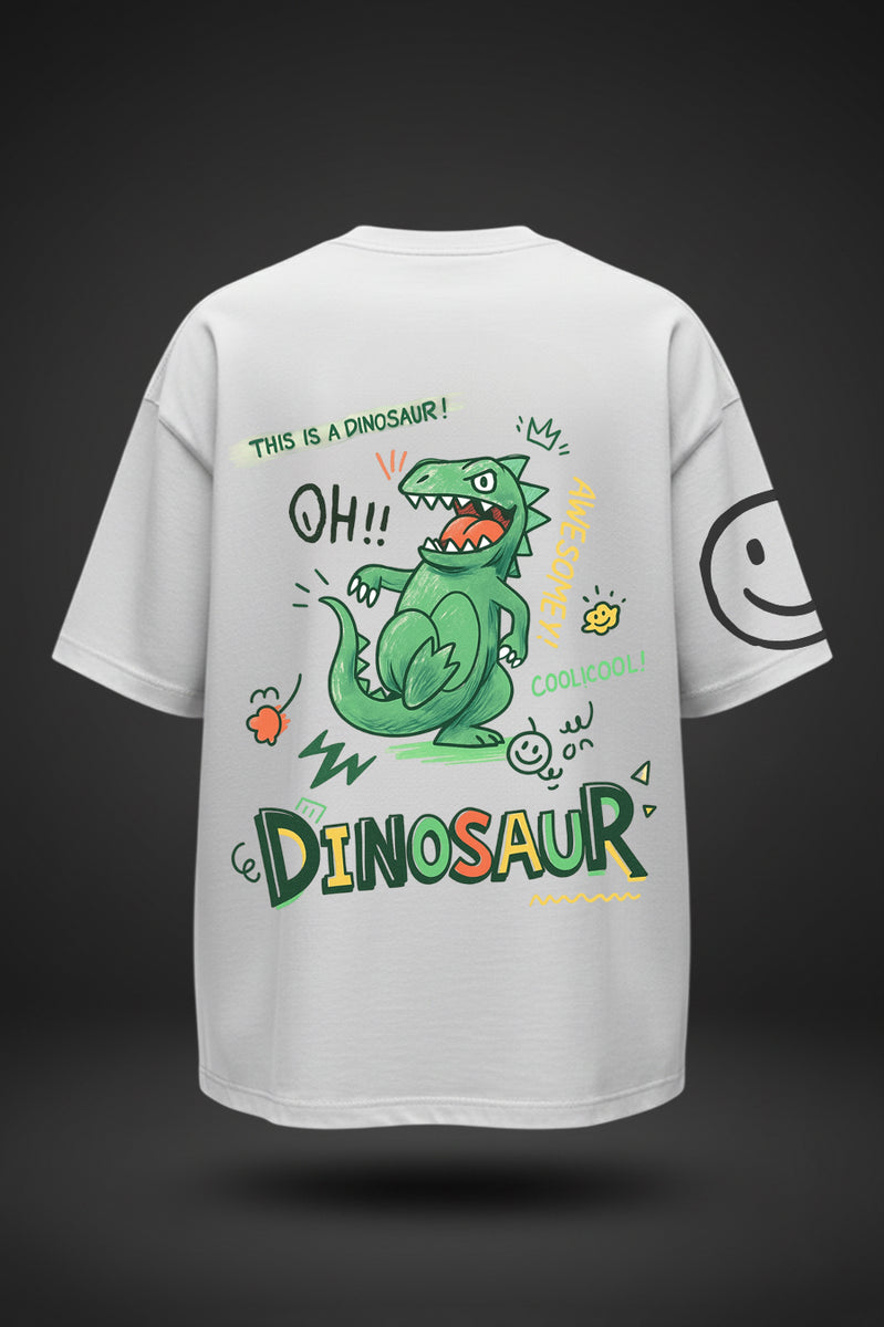 Dinosaur Oversized T-Shirt | Unisex Cartoon Graphic Tee – Mufasa Royal