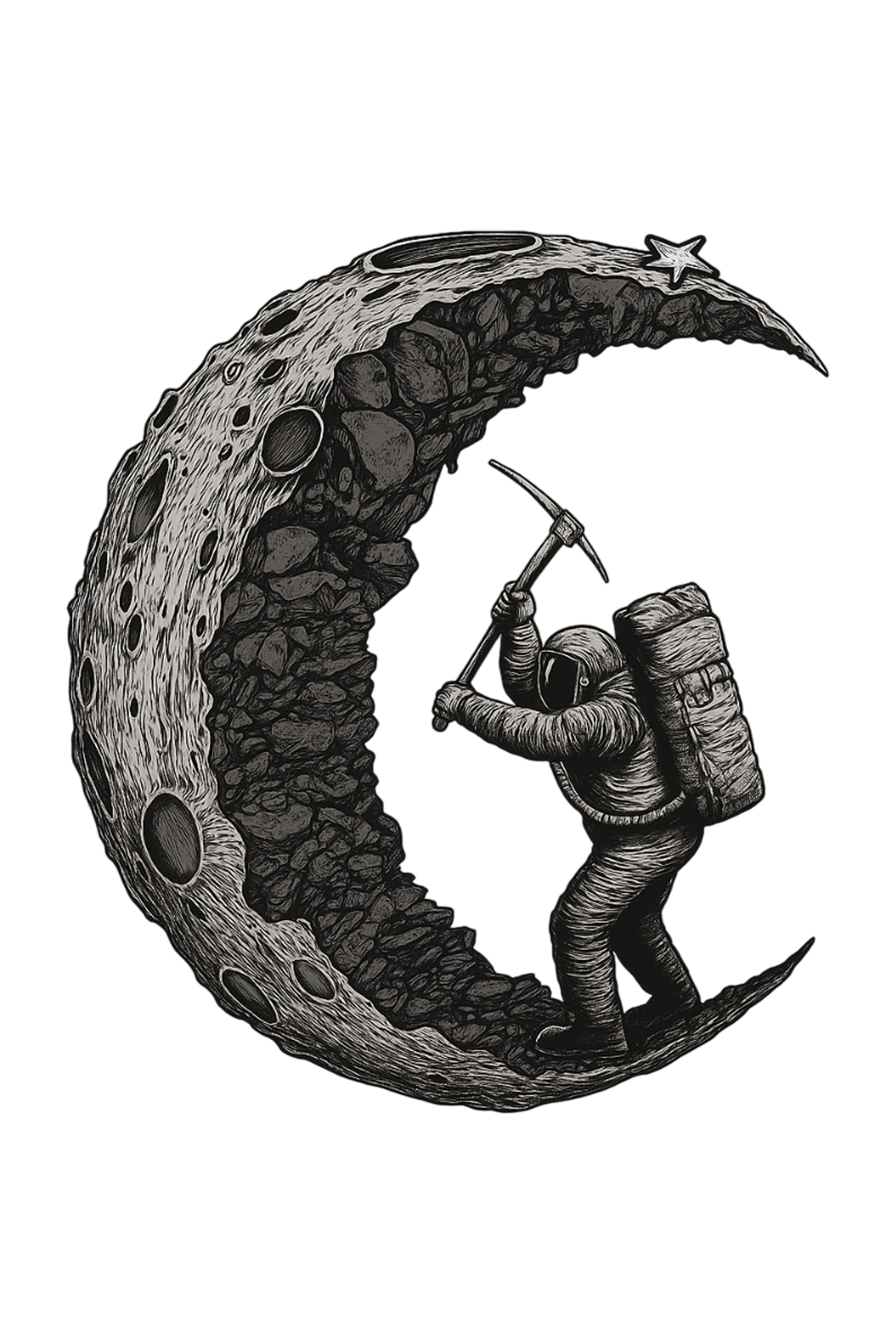 Oversized Breaking Moon Print T-Shirt – Unisex Streetwear