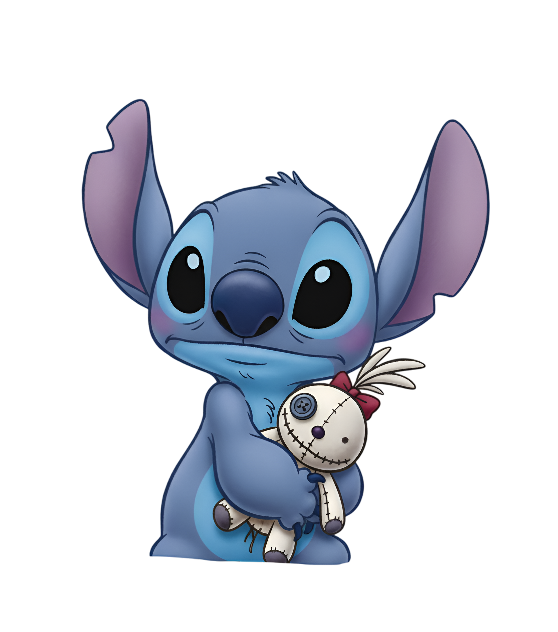 Black Oversized Cartoon Stitch Print T-Shirt – Unisex Streetwear