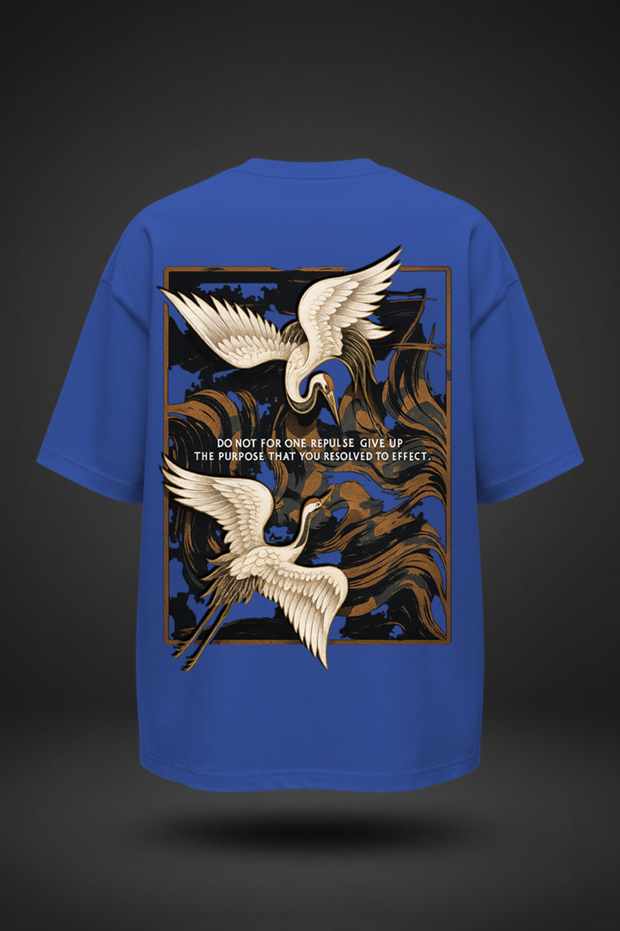 Oversized Bird Back Print T-Shirt – Unisex Casual Streetwear