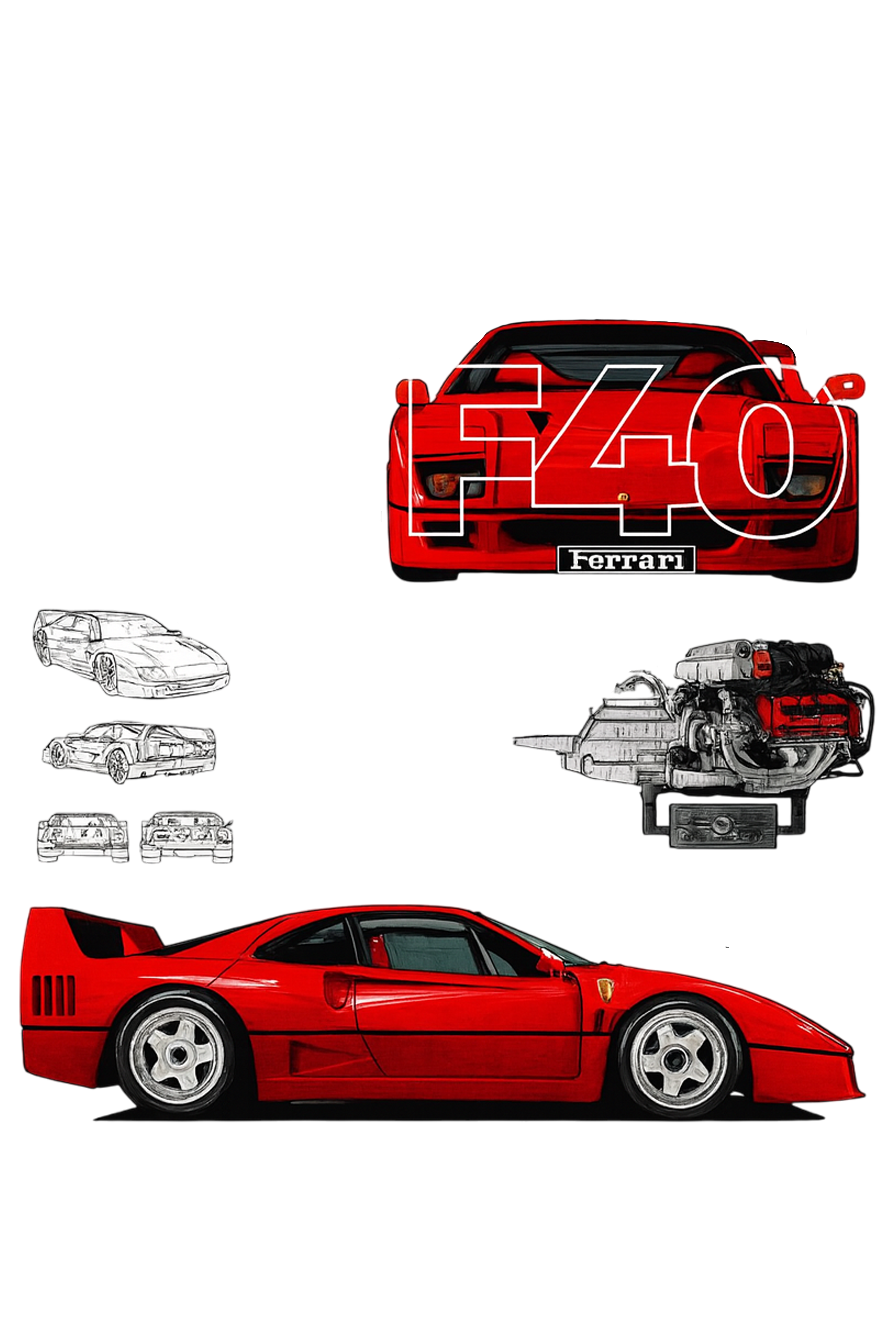 Unisex Ferrari Printed Hoodie