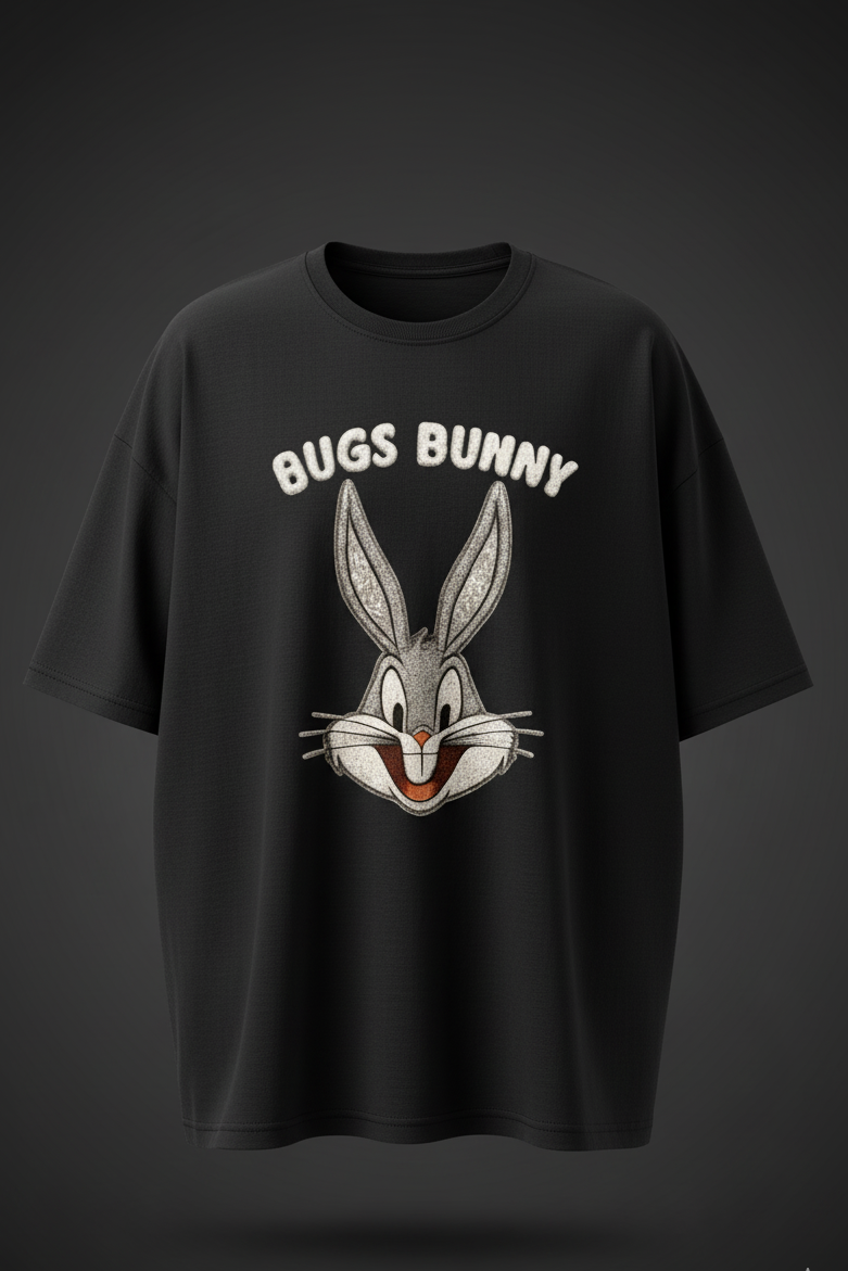 Oversized Bugs Bunny T-Shirt – Retro Cartoon Graphic Tee
