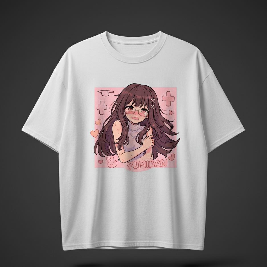 Oversized Anime Girl Print T-Shirt – YUMIKAN Graphic Tee