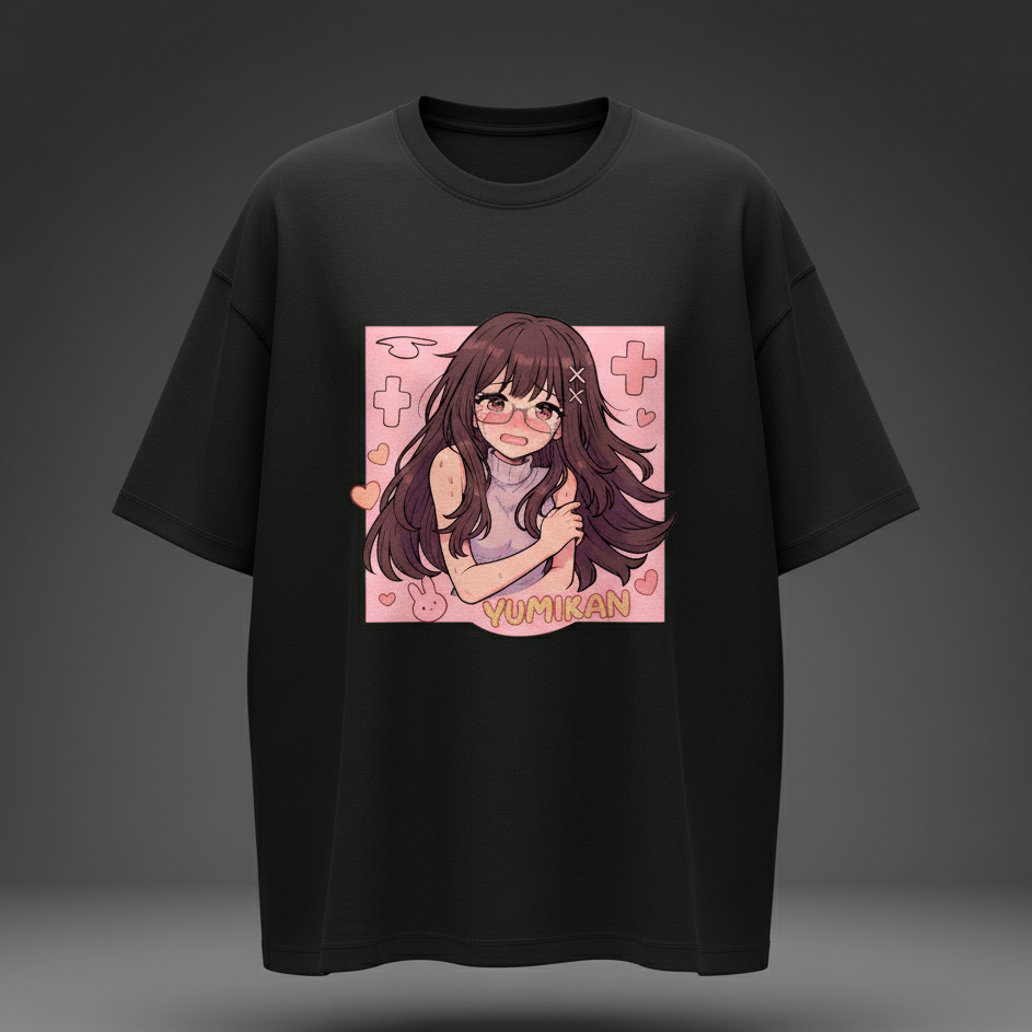 Oversized Anime Girl Print T-Shirt – YUMIKAN Graphic Tee