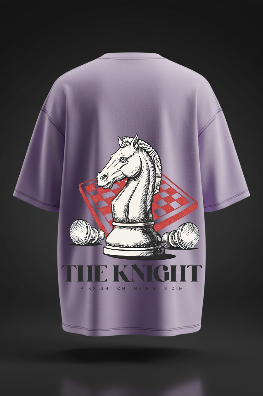 Oversized Chess Knight T-Shirt – Bold Strategy Graphic Tee