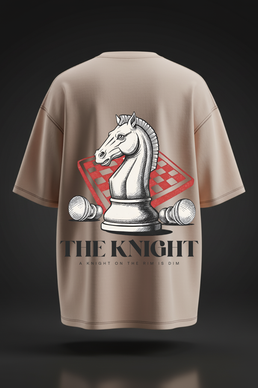Oversized Chess Knight T-Shirt – Bold Strategy Graphic Tee