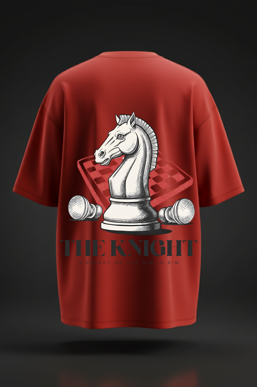 Oversized Chess Knight T-Shirt – Bold Strategy Graphic Tee