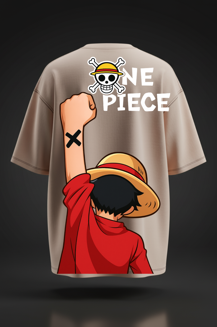 One Piece Oversized T-Shirt – Luffy Inspired Anime Streetwear