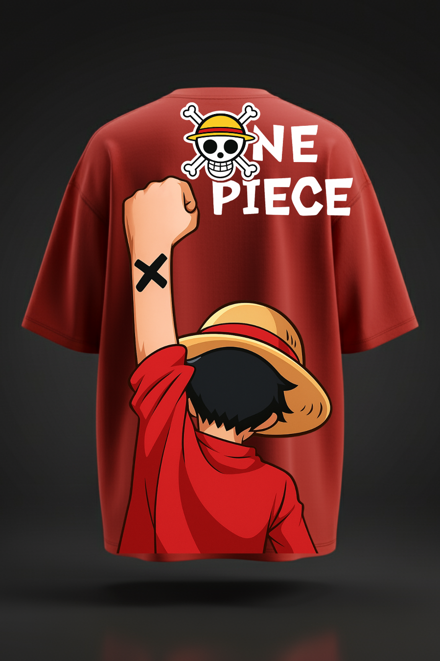 One Piece Oversized T-Shirt – Luffy Inspired Anime Streetwear