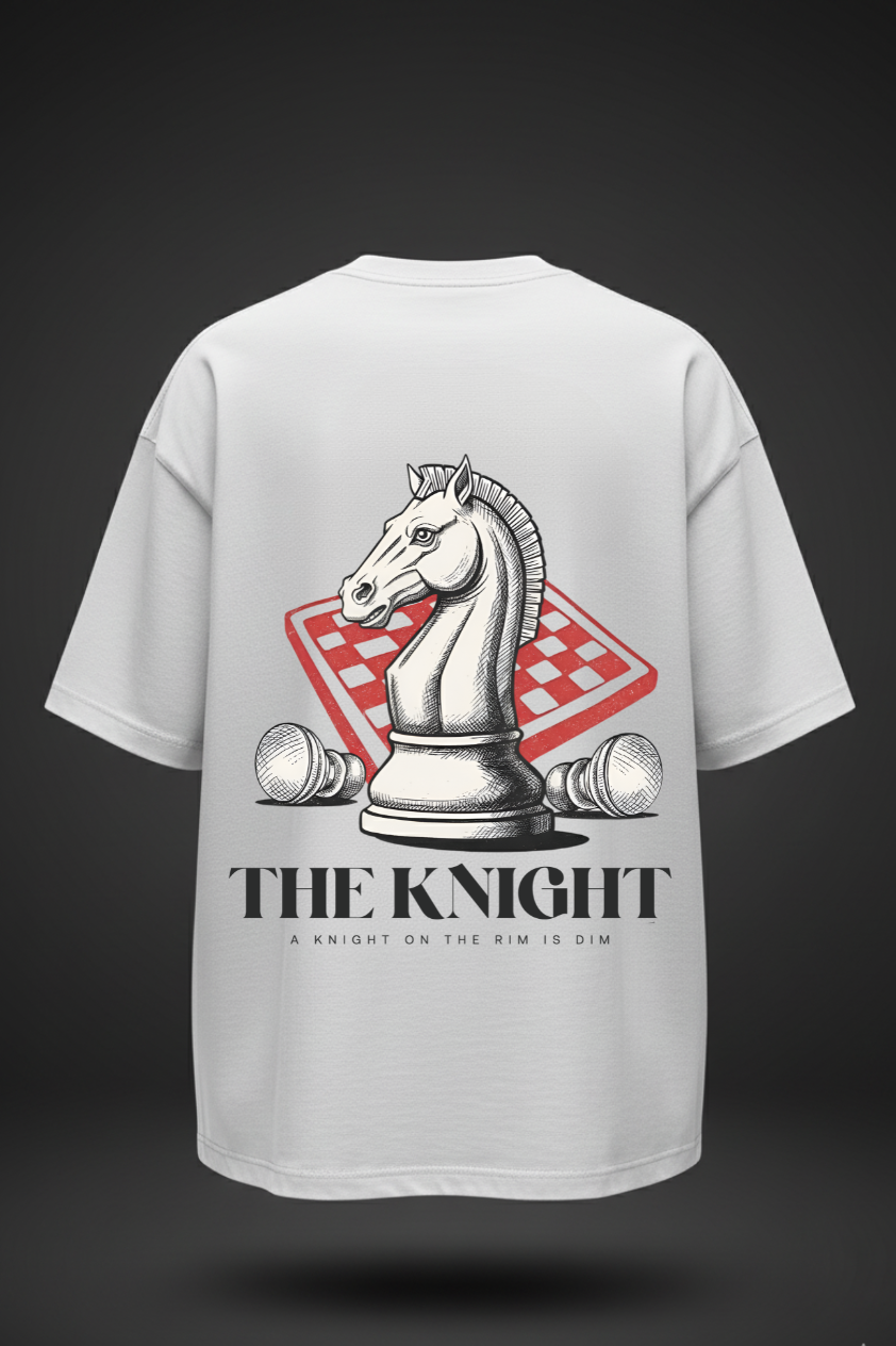 Oversized Chess Knight T-Shirt – Bold Strategy Graphic Tee