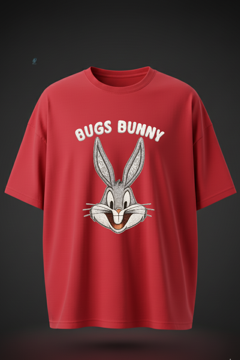 Oversized Bugs Bunny T-Shirt – Retro Cartoon Graphic Tee