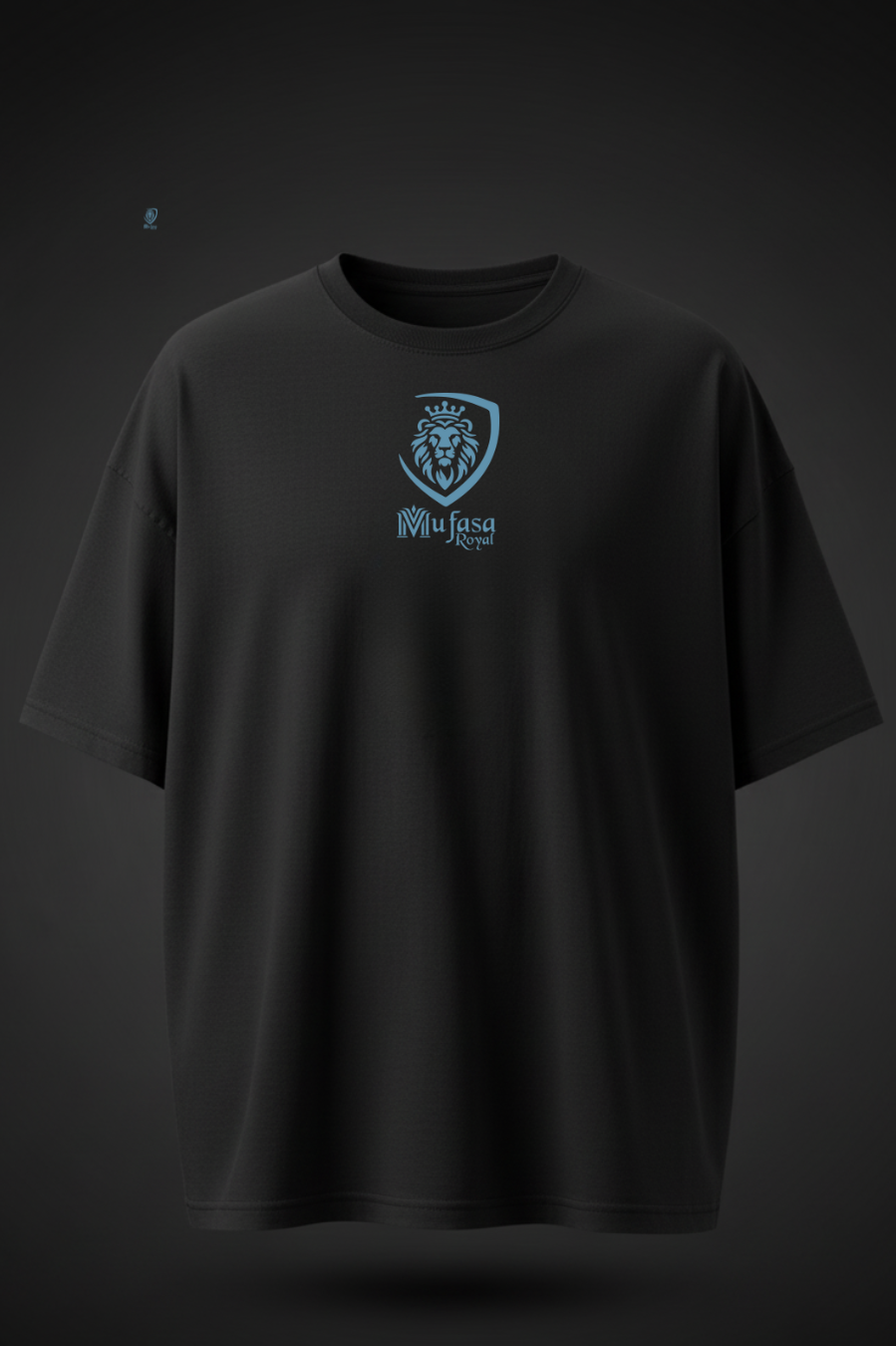 Black Oversized Cartoon Stitch Print T-Shirt – Unisex Streetwear