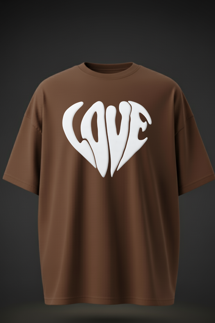 Oversized Love Print T-Shirt for Men & Women