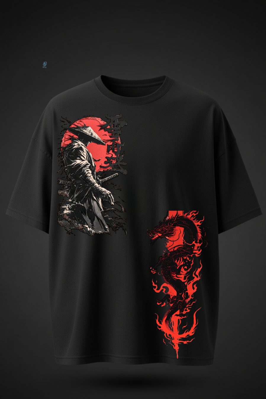 Dragon & Samurai Oversized T-Shirt – Streetwear Edition
