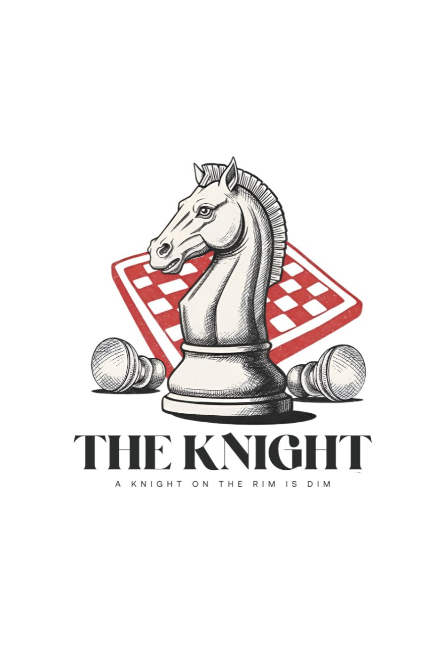 Oversized Chess Knight T-Shirt – Bold Strategy Graphic Tee