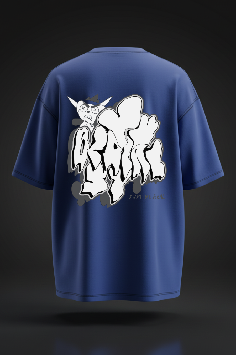 Just Be Real” Oversized Graffiti T-Shirt – Streetwear Edition