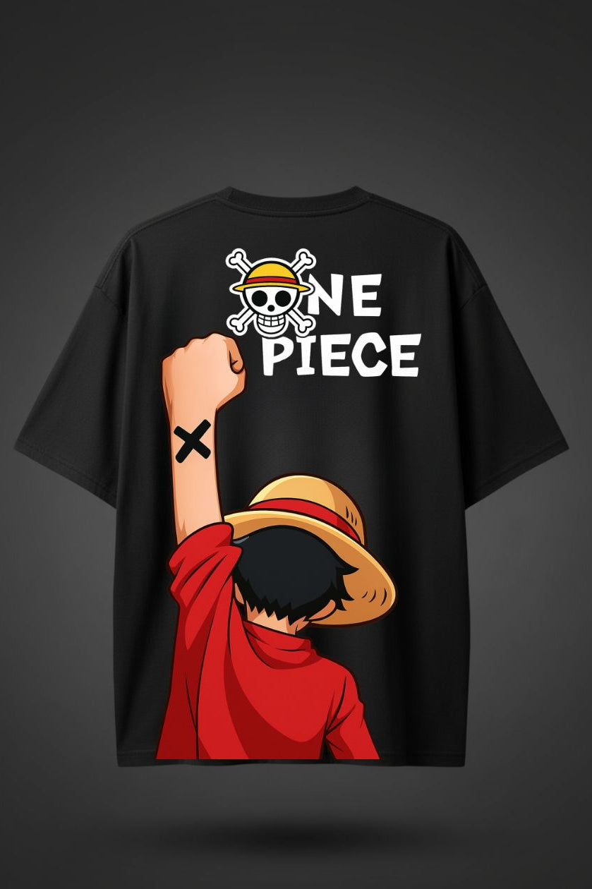 One Piece Oversized T-Shirt – Luffy Inspired Anime Streetwear