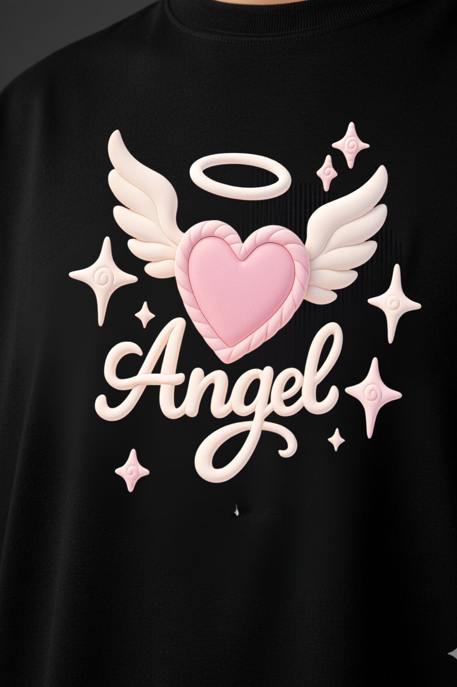 Oversized Angel Print T-Shirt – Unisex Casual Streetwear